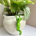 thumbnail image 4 of Yucurem Funny Frog Figurines, Resin Hanging Sculpture Outdoor Statue Plant Pot Decorations for Home Garden Fence Balcony Patio Lawn Yard Ornaments (Front), 4 of 8
