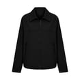 thumbnail image 7 of Jsaierl Women's Collared Zip Up Lightweight Jacket Long Sleeve Sporty Casual Bomber Coat with Zippered Pockets Daily Outdoor Top, 7 of 7
