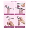 thumbnail image 4 of Kit de Aerógrafo con Compresor, Pistola de Uñas Portátil, Juego de Aerógrafo Inalámbrico Recargable, Máquina de Aerógrafo de Mano B, 4 of 7