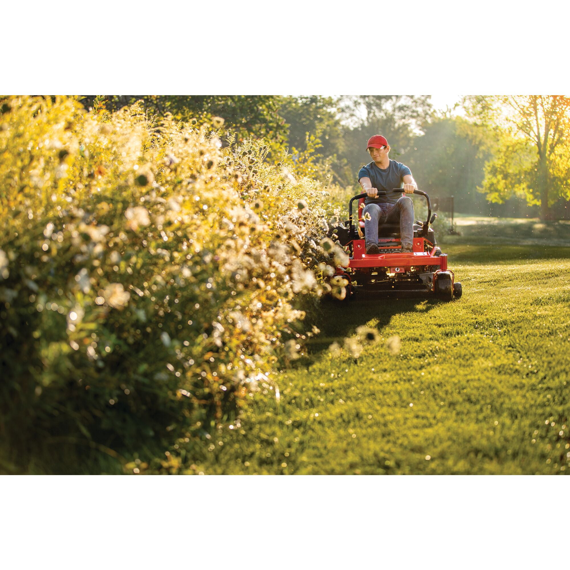 Troy-Bilt 42" 747cc Mustang Zero-Turn Gas Lawn Mower with Kohler Engine, 17ARFACSA66