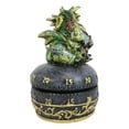 thumbnail image 2 of Green Baby Wyrmling Dragon Holding Egg Decorative Kitchen Timer Figurine 60 Min, 2 of 7
