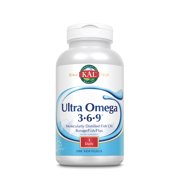 KAL Ultra Omega 3 6 9 1200mg, Fish Oil, Cold Pressed Borage Oil and Organic Flaxseed Oil, Heart Health and Joint Support Supplement, Molecularly Distilled, Solvent Free, 60-Day Guarantee (200 Softgels)