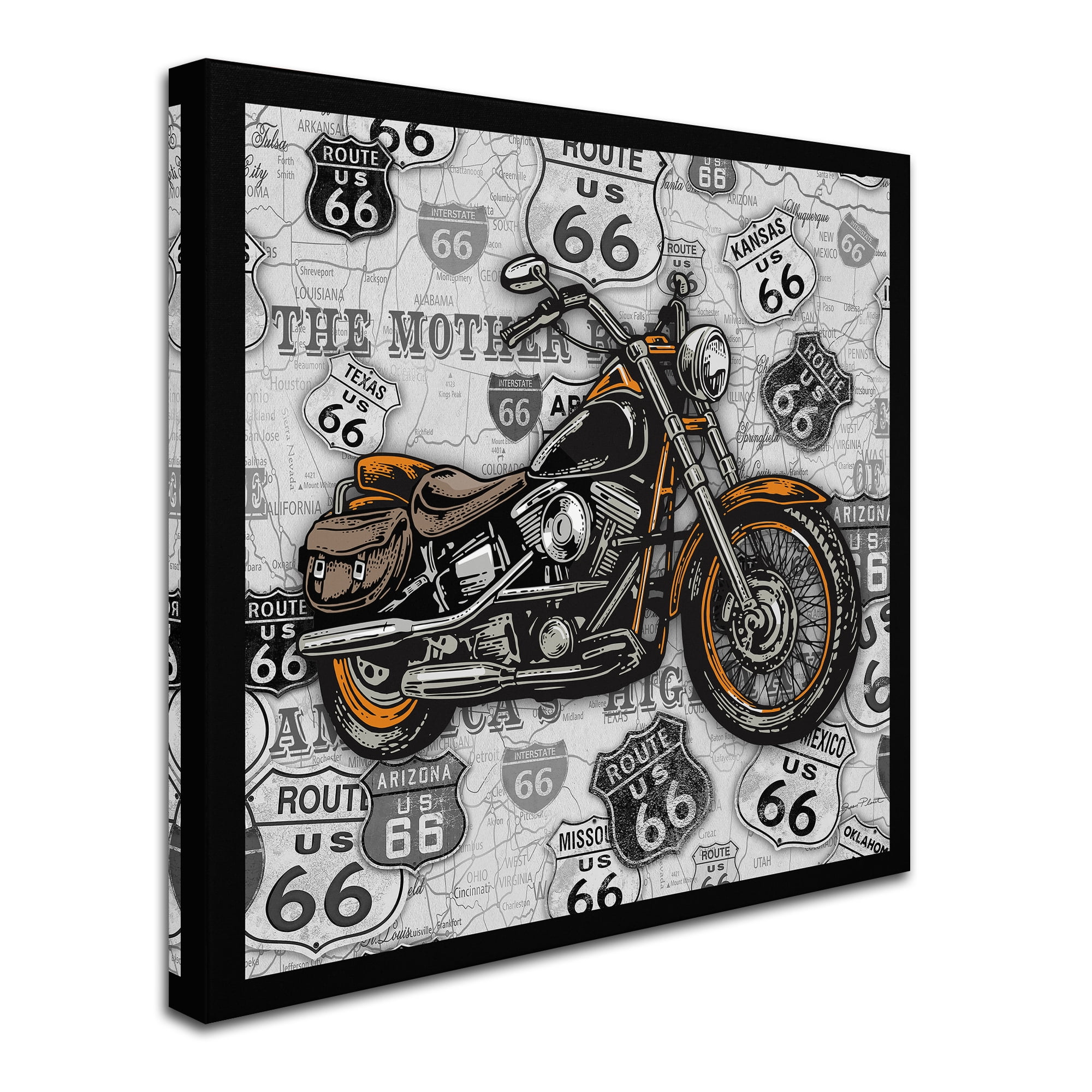 Trademark Fine Art 'Vintage Motorcycles On Route 66 16' Canvas Art by Jean Plout
