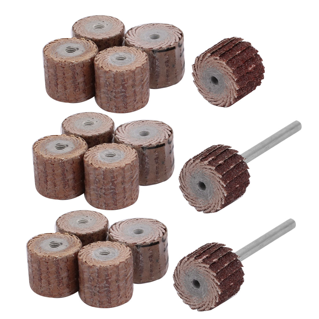 15pcs 13mm Dia 120 Grit Sandpaper Flap Sanding Wheel Grinding Head w