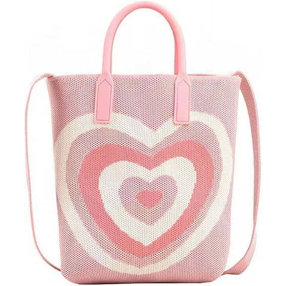 Kukuzhu Women's Knit Clutch Purse Love Shoulder Purse Handle Mini Purse Solid Color