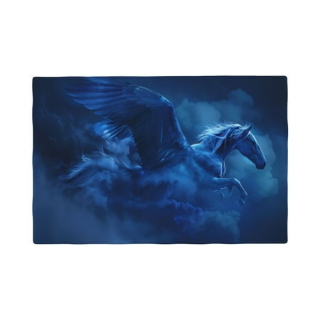 

Table Placemats Set of 4 - Pegasus Night Sky 12x18 In Faux Linen Double Heat Resistant Place Mats Cloth Indoor/Outdoor Placemats Washable Table Mats for Dining Kitchen Party