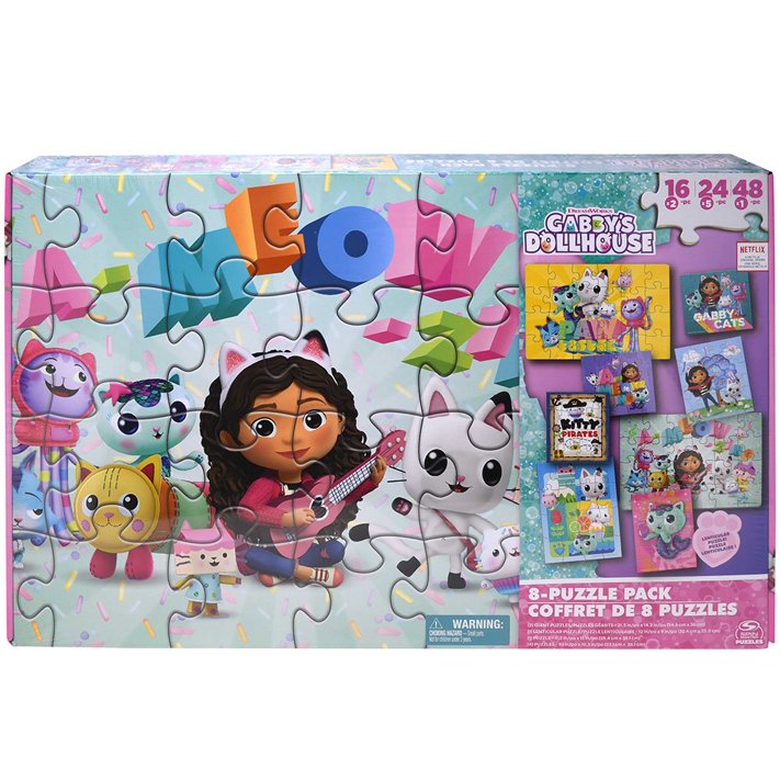 Gabby's Dollhouse 8 Puzzles Pack