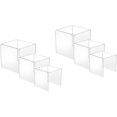 thumbnail image 1 of HESIN 2 Sets Clear Acrylic Display Risers 3inch,4inch,5inch Shop Retail Bridge Rack (2 Set), 1 of 8