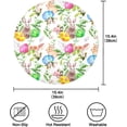 thumbnail image 4 of Coolnut Easter Bunny Eggs Round Placemats Waterproof Non-Slip Washable Place Mats Polyester Table Mats Set of 1 Heat Resistant for Home Kitchen Holiday Party Home Decor Gifts, 4 of 7