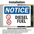 thumbnail image 3 of (2 Pack) Diesel Fuel OSHA Notice Sign 7 Inch X 5 Inch Vinyl Label Decal Sticker Weather Resistant, UV Protected for Workplace, Business, and Construction Site, Made in the USA, 3 of 7