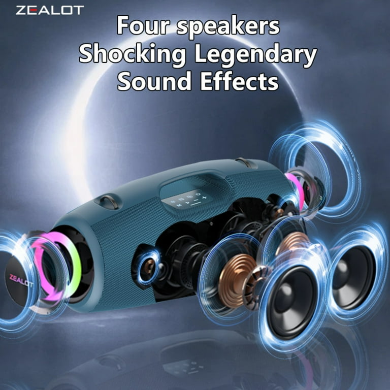 ZEALOT S78, Outdoor Speaker Bluetooth Waterproof, 100W Sound