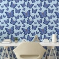 thumbnail image 2 of Ambesonne Spring Peel & Stick Wallpaper for Home, Simplistic Butterfly Plot, 13"x36", Ceil Blue Caramel, 2 of 5