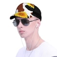 thumbnail image 4 of Lsque Sunflower Cow Printed Trucker Hat - Baseball Cap for Men Women - Breathable Mesh Side, Adjustable Fit - for Casual Wear, 4 of 7