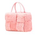 thumbnail image 2 of Pre-Owned Bottega Veneta Maxi Intrecciato Arco Handbag in Pink Mouton Leather for Women, 2 of 13