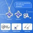 thumbnail image 6 of Eternal Rose with Necklace Earrings Set Birthday Gifts for Women Mom Preserved Real Flowers Mothers Day Valentines Day Gifts Anniversary Jewelry Sets for Women Grandma Wife Girlfriend Her (Royal Blue), 6 of 9