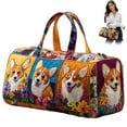 thumbnail image 3 of Dwellin Tote Bag for Women Lightweight Puffy Quilted Canvas Handbags Cute Dog Cat Print Shoulder Top Handle Satchel for Work Travel J-L 18X9X9, 3 of 7