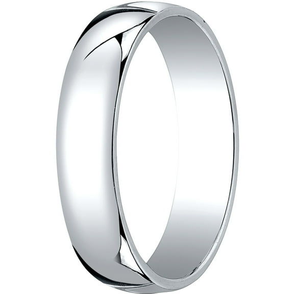 Womens 14K White Gold, 5.0mm Low Dome Light Wedding Band (sz 5.5)