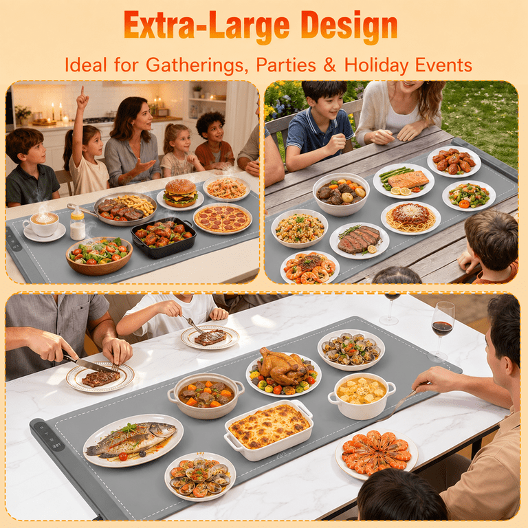 MQ Electric Warming Tray 43x14 Inch with 6 Temperature Settings photo 2