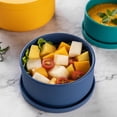 thumbnail image 3 of Silicone Lunch Container Durable High Temperature Resistant Lunch Box for Storing Kids Snacks Takeout Leftovers  Green, 3 of 8