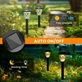 thumbnail image 5 of 12 Pack Solar Pathway Lights, Waterproof Outdoor Solar Lights for Garden, Walkway and Driveway, Warm White, 2800K, 5 of 7