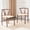 Brown*2, variant on Hi loPres Set of 2 Modern Y-Shaped Dining Chairs with Woven Seat, Iron Armchair in Natural Wood Finish for Kitchen and Cafe
