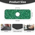 thumbnail image 2 of Pofeuu Green Glitter Print Splash Guard for Sink Faucet Sink Gadgets-Splash Guard Behind Faucet Drip Catcher for Kitchen, Bathroom,Sink Mat, 2 of 7