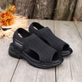 thumbnail image 6 of Women's Breathable Orthopedic Sandals Comfortable Walking Tennis Shoes Arch Support Wide Fit Plantar Fasciitis Sport Athletic Hiking Outdoor Active Summer Dressy(Black,8), 6 of 9