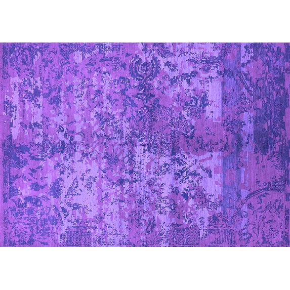 Ahgly Company Indoor Rectangle Oriental Purple Industrial Area Rugs, 8' x 10'