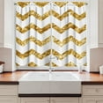 thumbnail image 2 of Ambesonne Chevron Kitchen Curtains, Zigzag Pattern Modern, 55"x39", Pale Coffee White, 2 of 3