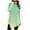 Green, variant on Women Tunic Tops Turtleneck Long Sleeve Solid Color Irregular Hem Blouse Shirts