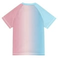 thumbnail image 6 of FORMRS Boys Rash Guard Short Sleeves Swim Shirt Quick Dry UPF 50+ Sun Protection, Sizes 3-12T, Light Pink Gradient, 6 of 6