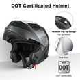 thumbnail image 3 of AHR RUN-M3 Modular Flip Up Helmet Full Face Dual Visor DOT Motorcycle Bike XL, 3 of 9