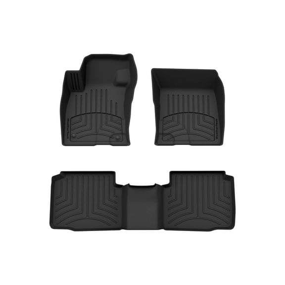 WeatherTech FloorLiner HP Custom Fit Floor Mats compatible with 2021-2021 Ford Escape - 1st & 2nd Row, Black