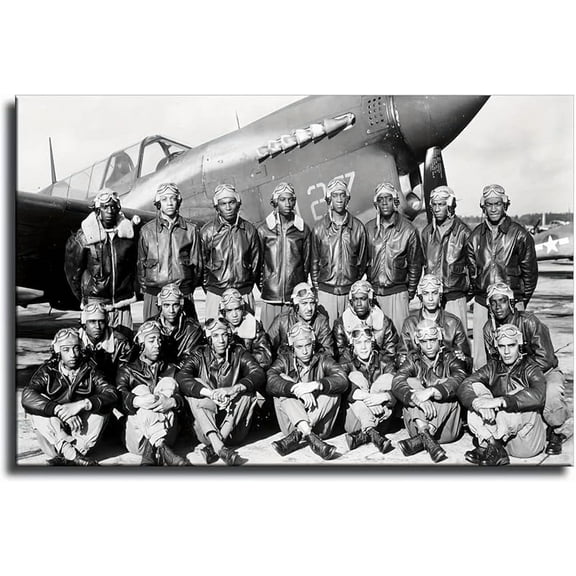 American Tuskegee Airmen Vintage Poster Canvas Wall Art Home Wall Decor Bedroom Aesthetic Art Prints Posters Decorations