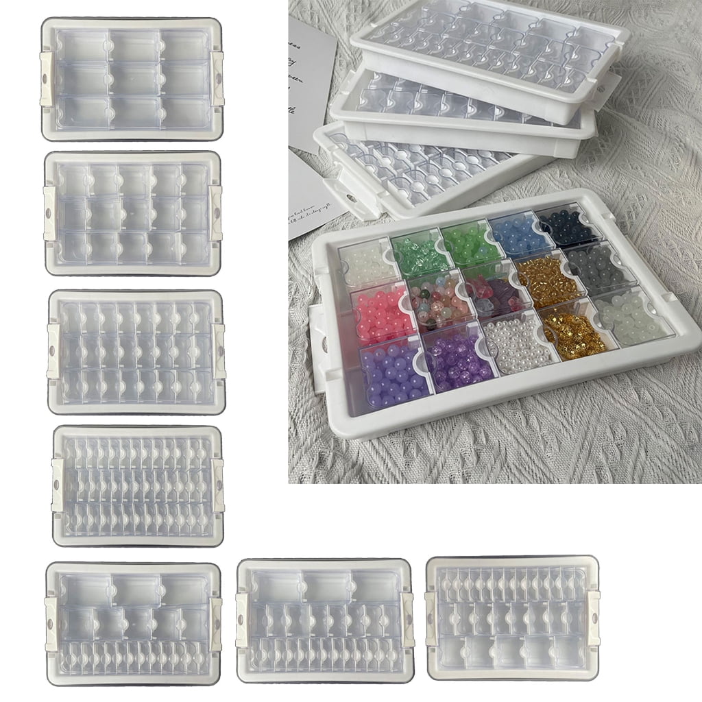 WINDLAND Sturdy Bead Storage Set with Individual Sections for Hobbyists and Professional