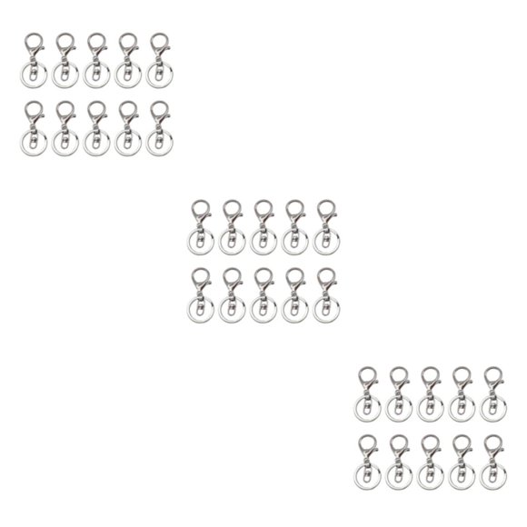 Matsuzay 10 unids/set mosquetones garra de Langosta para llavero-accesorios fuertes y funcionales para llave fácil WhiteK Langosta + spla Type1 NO1