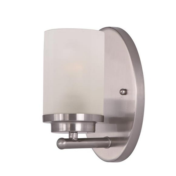 8.25 x 4.5 in. Corona One Light Wall Sconce, Satin Nickel