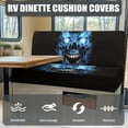 thumbnail image 4 of XYZCANDO Blue Skull RV Dinette Cushions Universal Camper Accessories Stretchable Cushion Covers for Couches and Sofas Comfortable Loveseat Sofa Chair Cover Furniture Protector, 4 of 7