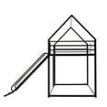 thumbnail image 5 of Bunk Bed Twin Over Twin, Steel Twin over Twin House Bed with Ladder and Slider, Heavy Duty Bed for Adults, Space-Saving, No Box Spring Needed, Black, 5 of 11