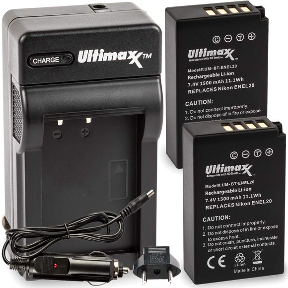 Cargador de Baterías Ultimaxx EN-EL20 1500 mAh 7,4 V