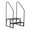 2 step 2 handrails, variant on RV Steps for RV, 3 Step Outdoor Hot Tub Steps with Handrail, Portable Camper Steps for Travel Trailers & Motorhomes, Heavy Duty Spa Steps