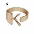 thumbnail image 1 of JUNWELL Fashion Adjustable Initial Alphabet Letter A-Z Ring Finger Rings Women Jewellery-Silver C, 1 of 9