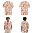 thumbnail image 2 of Xixirimido Red Peony Flower Print Matching Sets for Beach Vacation Men's Hawaiian Shirt & Women's Sleeveless Midi Dress Hawaiian Matched Couples Summer Outfits, L, 2 of 7