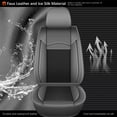 thumbnail image 4 of AOMSAZTO Front Car Seat Covers Fit for Toyota Highlander 2008-2024 2025 Faux Leather Seat Covers Waterproof Seat Cushion Protector Compatible Airbag(2 PCS Front Seats, Black&Grey), 4 of 7