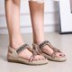 thumbnail image 2 of Bmisegm Women's Summer Fashion Solid Color Rhinestone Sandals Open Toe Elastic Outdoor Sandals Womens Sandals Summer White 6.5, 2 of 9