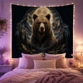 thumbnail image 2 of Bear in Mountain Forest Under Full Moon, Majestic Fantasy Wildlife Decor for Animal Lovers, Nature Wall Art Halloween Gift, Tapestry Wall Hanging for Bedroom, Living Room, 2 of 7