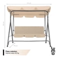 thumbnail image 2 of Columpio Banca Jardin Exteriores Hamaca con Toldo Mecedora beige Mediano, 2 of 6