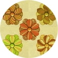 thumbnail image 1 of Ahgly Company Tapis Rond Lavable en Machine Intérieur Transitionnel Sedona Brun, 5 Pieds Rond, 1 of 7