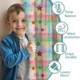thumbnail image 3 of Multi Star Checkerboard Kids Curtains,Childrens Insulated Curtains Set Of 2,Bedroom Essentials,Teen Room Decor 52"X84", 3 of 5