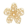 thumbnail image 5 of Eoperou Hair Grip Flower Shape Hollow Out Faux Pearl Decor Luxury Strong Claw Anti-slip Ponytail Grip Hair Clip Hair Decoration Anti-rust Hair Styling Tool, 5 of 8